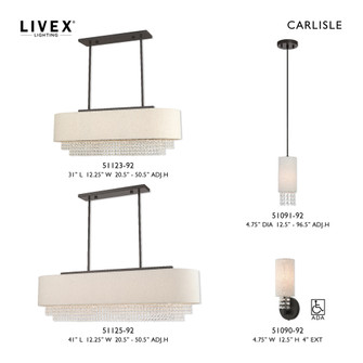 5 Lt English Bronze Linear Chandelier (108|51125-92)