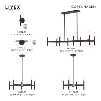 8 Lt Bronze Linear Chandelier (108|51178-07)