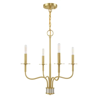 4 Lt Satin Brass Mini Chandelier (108|51324-12)