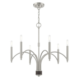 6 Lt Brushed Nickel Chandelier (108|51336-91)