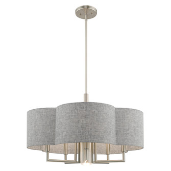 6 Lt Brushed Nickel Pendant Chandelier (108|51365-91)