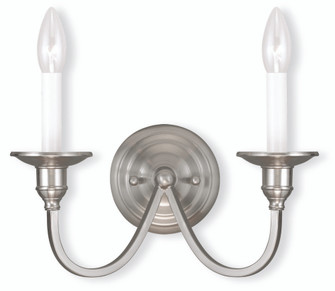 2 Light Brushed Nickel Wall Sconce (108|5142-91)