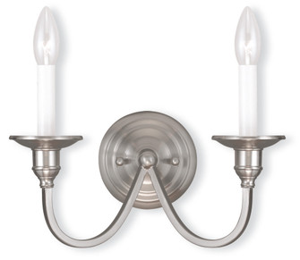 2 Light Brushed Nickel Wall Sconce (108|5142-91)