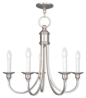 5 Light Brushed Nickel Chandelier (108|5145-91)