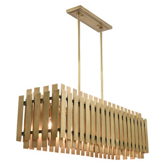 5 Lt Natural Brass Linear Chandelier (108|52045-08)