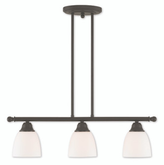 3 Light Bronze Linear Chandelier (108|53854-07)