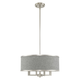 4 Lt Brushed Nickel Pendant Chandelier (108|60424-91)