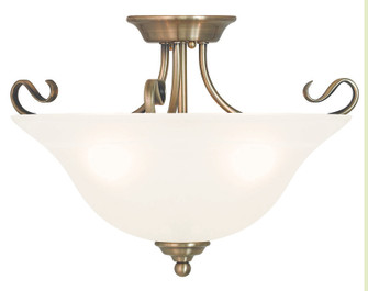 3 Light Antique Brass Ceiling Mount (108|6130-01)