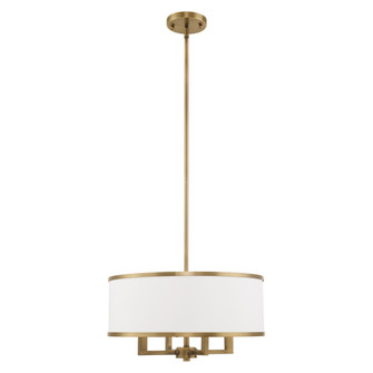 4 Lt Antique Brass Pendant Chandelier (108|62615-01)