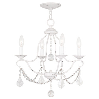 4 Light Antique White Mini Chandelier (108|6424-60)