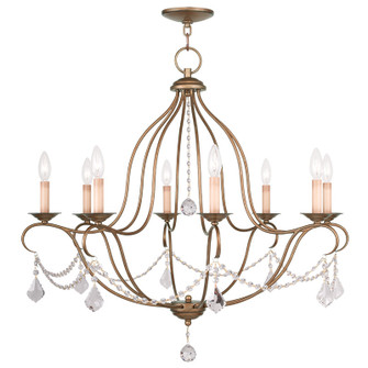 8 Light Antique Gold Leaf Chandelier (108|6428-48)