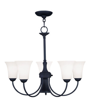 5 Light + 1 Light Black Chandelier (108|6465-04)