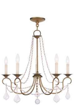 5 Light Antique Gold Leaf Chandelier (108|6515-48)