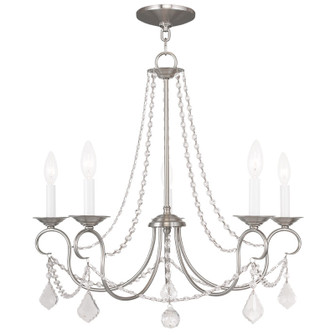 5 Light Brushed Nickel Chandelier (108|6515-91)