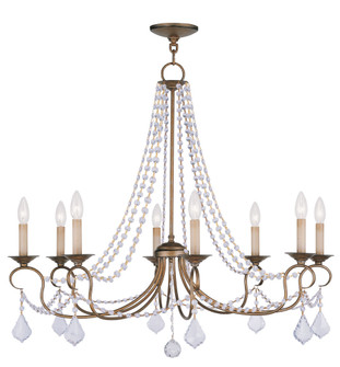 8 Light Antique Gold Leaf Chandelier (108|6518-48)