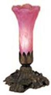 7'' High Cranberry Pond lily Victorian Mini Lamp (96|13502)