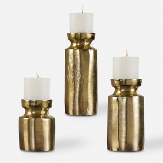 Uttermost Amina Antique Brass Candleholders Set/3 (85|18958)