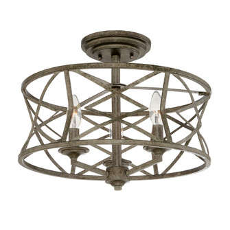 Lakewood 3-Light Semi-Flush Ceiling Mount Antique Silver (670|2173-AS)
