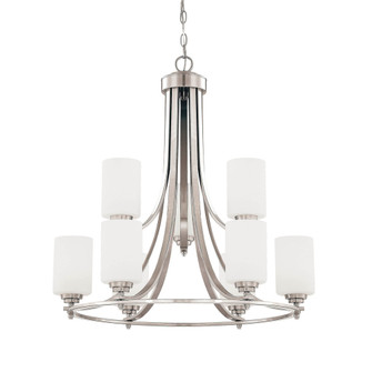 Bristo 9-Light Chandelier Ceiling Light Satin Nickel (670|7259-SN)