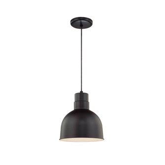 R Series 1-Light Cord Hung Deep Bowl Shade Satin Black (670|RDBC10-SB)