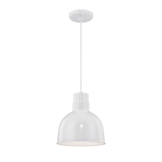 R Series 1-Light Cord Hung Deep Bowl Shade White (670|RDBC10-WH)