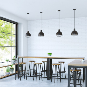 R Series 1-Light Cord Hung Deep Bowl Shade Satin Black (670|RDBC12-SB)