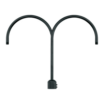 R Series Two Light Post Adapter Satin Black (670|RPAD-SB)