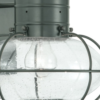 Classic Onion Outdoor Post Light - Gun Metal with Seeded Glass (148|1510-GM-SE)