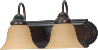 Ballerina - 2 Light 18'' Vanity with Champagne Linen Washed Glass - Mahogany Bronze Finish (81|60/1264)