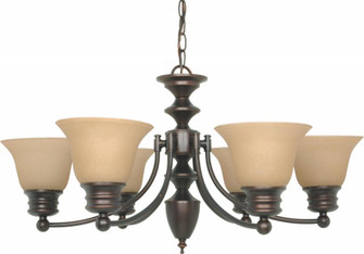 Empire - 6 Light Chandelier with Champagne Linen Washed Glass - Mahogany Bronze Finish (81|60/1274)