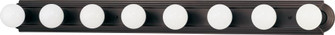 8 Light; 48 in.; Vanity Racetrack Style; Mahogany Bronze Finish (81|60/1287)