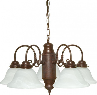 5 Light - Chandelier with Alabaster Glass - Old Bronze Finish (81|60/1291)