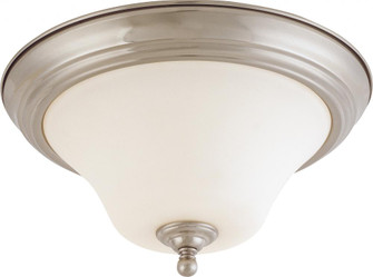 Dupont - 2 light Flush with Satin White Glass - Brushed Nickel Finish (81|60/1825)