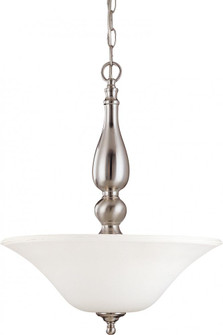 Dupont - 3 Light Pendant with Satin White Glass - Brushed Nickel Finish (81|60/1828)