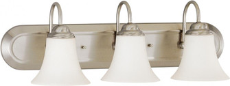 Dupont - 3 Light Vanity with Satin White Glass - Brushed Nickel Finish (81|60/1834)