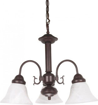 Ballerina; 3 Light; 20 in.; Chandelier with Alabaster Glass Bell Shades; Old Bronze Finish (81|60/184)