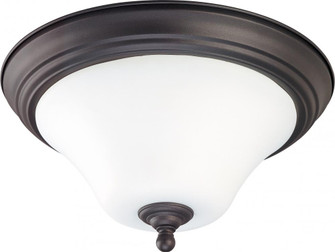 Dupont - 2 light Flush with Satin White Glass - Dark Chocolate Bronze Finish (81|60/1846)