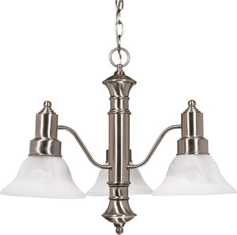 Gotham - 3 Light Chandelier with Alabaster Glass - Brushed Nickel Finish (81|60/190)