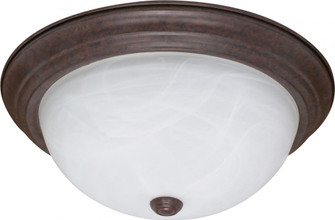 3 Light - 15'' Flush with Alabaster Glass - Old Bronze Finish (81|60/207)