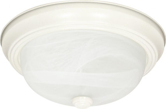 3 Light - 15'' Flush with Alabaster Glass - Textured White Finish (81|60/223)