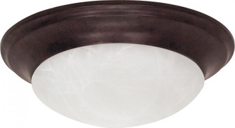 1 Light - 12'' Flush with Alabaster Glass - Old Bronze Finish (81|60/280)