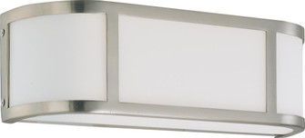 Odeon - 2 Light Vanity with Satin White Glass - Brushed Nickel Finish (81|60/2871)