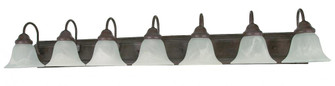 Ballerina; 7 Light; 48 in.; Vanity with Alabaster Glass Bell Shades; Old Bronze Finish (81|60/292)