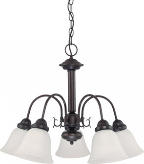 Ballerina - 5 Light Chandelier with Frosted White Glass - Mahogany Bronze Finish (81|60/3141)