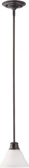 Empire; 1 Light; 7 in.; Mini Pendant with Frosted White Glass; Mahogany Bronze Finish (81|60/3172)
