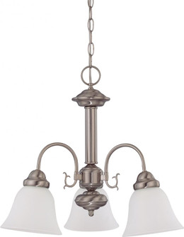 Ballerina - 3 Light Chandelier with Frosted White Glass - Brushed Nickel Finish (81|60/3241)