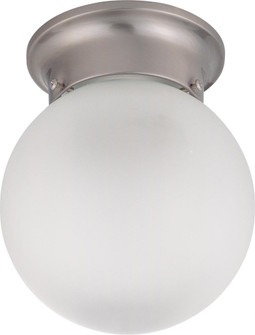 1 Light - 6'' Flush with Frosted White Glass - Brushed Nickel Finish (81|60/3249)