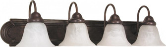 Ballerina; 4 Light; 30 in.; Vanity with Alabaster Glass Bell Shades; Old Bronze Finish (81|60/326)