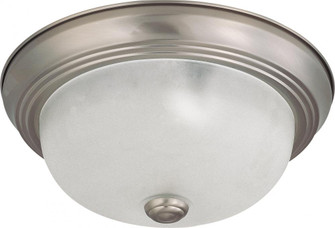 2 Light; 11 in.; Flush Mount with Frosted White Glass; Brushed Nickel Finish (81|60/3261)