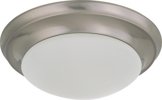 1 Light - 12'' Flush with Frosted White Glass - Brushed Nickel Finish (81|60/3271)